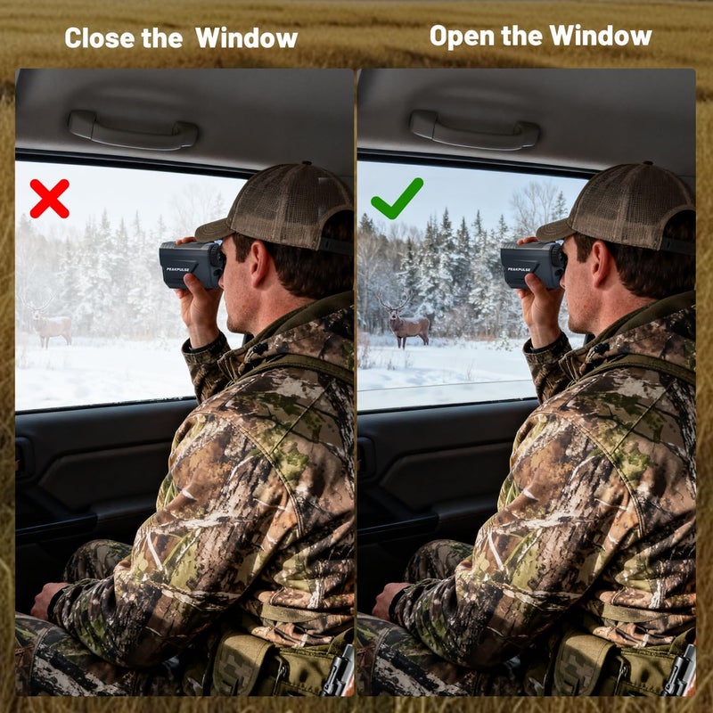 PEAKPULSE Hunting Range Finder 1700 Yards Rangefinder for Hunting Hunter 7X Magnification Rechargeable Battery Distance Vertical Horizontal Angle Speed Scan Clear - Image 5